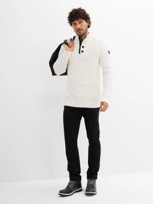 Sweter ze stójką z bawełną z recyklingu bonprix