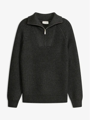 Sweter ze stójką z miękkiej mieszanki wiskozy BonPrix szary