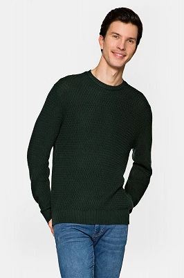 Sweter Zielony Bawełniany Miguel Lancerto