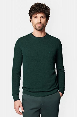 Sweter Zielony z Bawełną Clive Lancerto