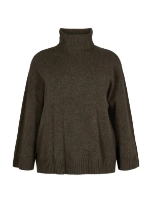 Sweter Zizzi ciemnozielony melanż