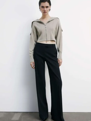 Sweterek cropped z kapturem PATRIZIA PEPE