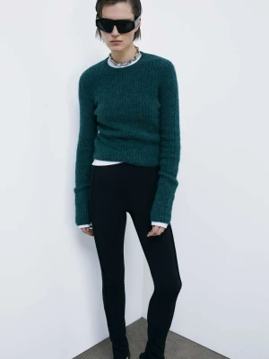 Sweterek z dzianiny ściągaczowej z okrągłym dekoltem PATRIZIA PEPE