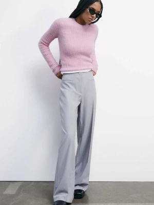 Sweterek z dzianiny ściągaczowej z okrągłym dekoltem PATRIZIA PEPE