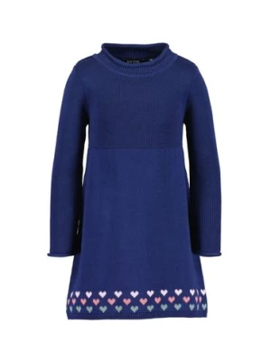 Sweterkowa sukienka dla dziewczynki z długim rękawem Blue Seven