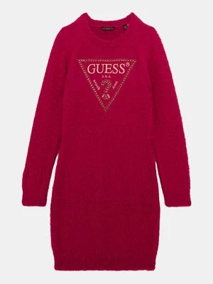 Swetrowa Sukienka Z Logo Guess Kids