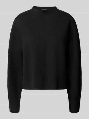 sweter bez rękawów o kroju regular fit model 'Punus' z golfem typu mock neck Opus Czarny