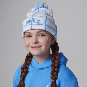 Zdjęcie produktu Świąteczna czapka w kratę z pomponem dla dużych dzieci Jordan - Biel