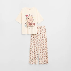 Świąteczna piżama dwuczęściowa w kapibary House