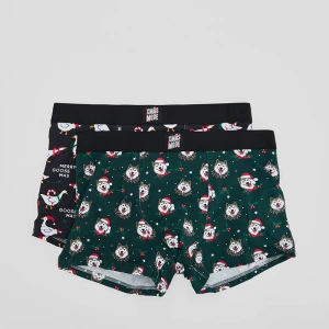 Świąteczne bokserki z motywem zwierzątek 2-pak House