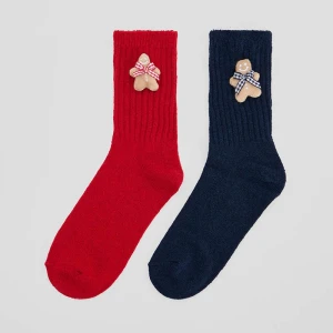 Świąteczne skarpetki z aplikacją pierniczka 2-pak House