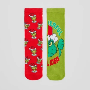 Świąteczne skarpetki z motywem Grincha 2-pak House