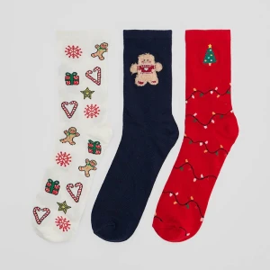 Świąteczne wzorzysyte skarpetki 3-pak House