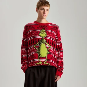 Świąteczny sweter loose fit The Grinch House