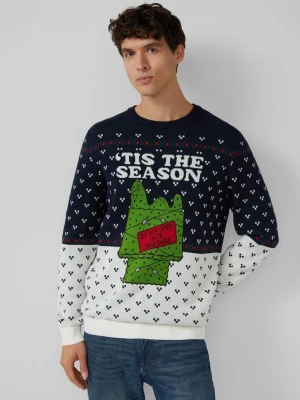 Świąteczny sweter z czystej bawełny z motywem Peanuts® s.Oliver