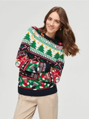 Świąteczny sweter z okrągłym dekoltem House
