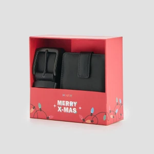 Świąteczny zestaw prezentowy: pasek i portfel House