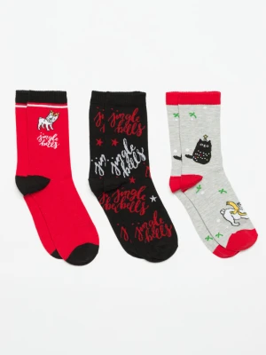 Świąteczny zestaw skarpet dla dziewczyny JINGLE BELLS 3-pak Reporter