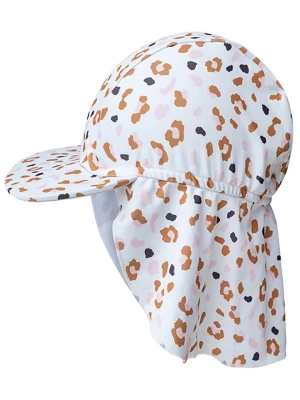 Swim Essentials Czapka "Leopard" w kolorze błekitno-jasnobrązowym z ochroną karku rozmiar: 80-92