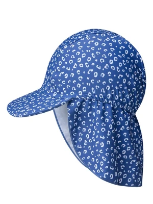 Swim Essentials Kapelusz "Blue Leopard" w kolorze niebieskim z osłoną karku rozmiar: 50-80