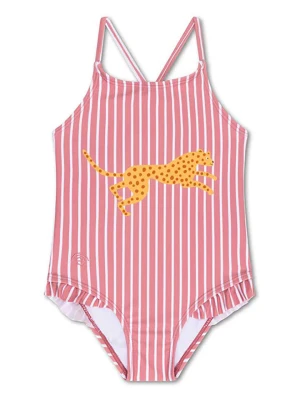 Swim Essentials Strój kąpielowy "Boldlines" w kolorze czerwonym rozmiar: 134/140