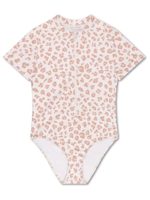 Swim Essentials Strój kąpielowy "Leopard" w kolorze biało-jasnoróżowym rozmiar: 98/104