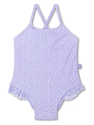Swim Essentials Strój kąpielowy "Leopard" w kolorze fioletowym rozmiar: 98/104