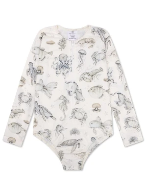 Swim Essentials Strój kąpielowy "Sea Life" w kolorze kremowym rozmiar: 86/92