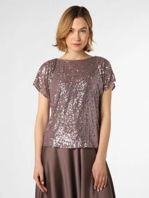 Swing Damska koszulka z cekinami Kobiety Sztuczne włókno brązowy|lila jednolity,