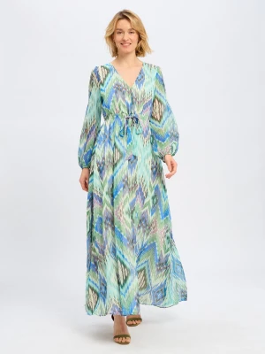 Swing Damska sukienka wieczorowa Kobiety niebieski|wielokolorowy wzorzysty,