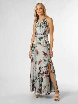 Swing Damska sukienka wieczorowa Kobiety Satyna niebieski|zielony|wielokolorowy wzorzysty,