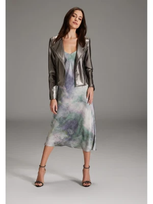 SWING Kurtka w kolorze srebrnym ze skóry syntetycznej rozmiar: 42