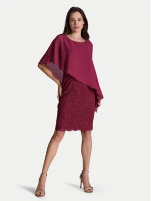Swing Sukienka koktajlowa 77760410 Bordowy Regular Fit