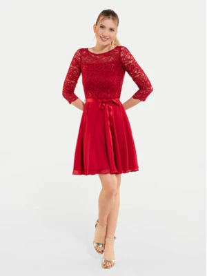 Swing Sukienka koktajlowa 77761210 Czerwony Regular Fit