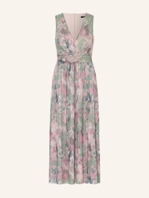 Swing Sukienka Koktajlowa Z Błyszczącą Nicią I Plisami rosa