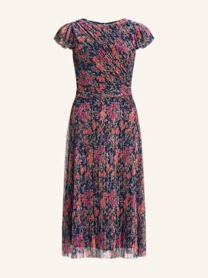 Swing Sukienka Koktajlowa Z Błyszczącą Przędzą I Plisami blau