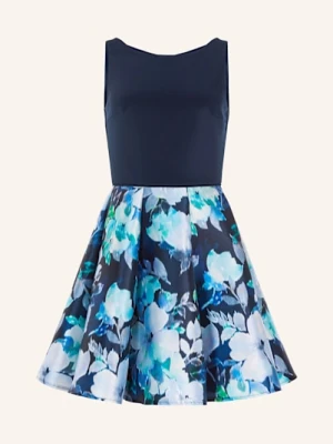 Swing Sukienka Koktajlowa Z Mieszanki Materiałów blau