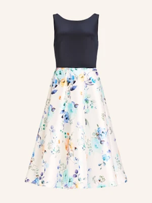 Swing Sukienka Koktajlowa Z Mieszanki Materiałów blau