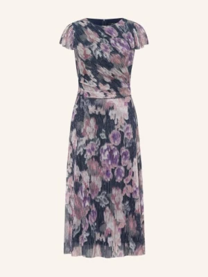 Swing Sukienka Koktajlowa Z Plisami I Błyszczącą Nicią blau