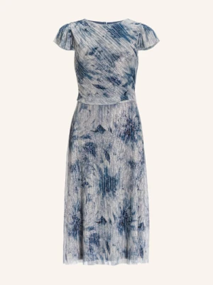 Swing Sukienka Koktajlowa Z Plisami I Błyszczącą Przędzą silber