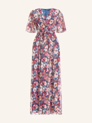 Swing Sukienka Wieczorowa W Stylu Kopertowym Z Błyszczącą Przędzą blau