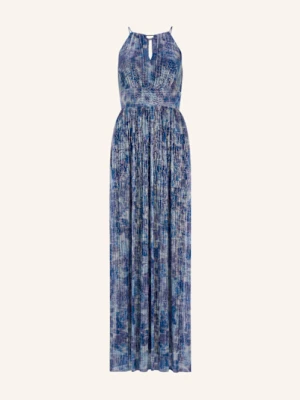 Swing Sukienka Wieczorowa Z Błyszczącą Przędzą I Plisami blau