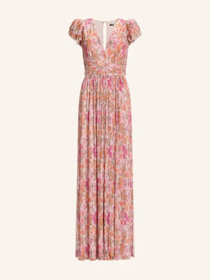 Swing Sukienka Wieczorowa Z Błyszczącą Przędzą pink