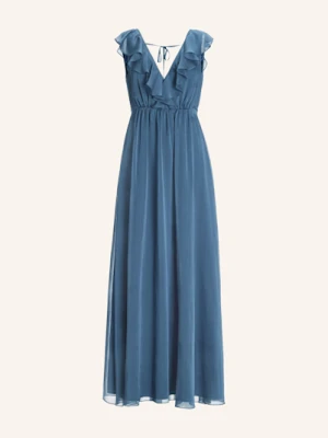 Swing Sukienka Wieczorowa Z Wolantami blau