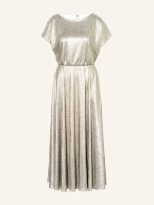 Swing Sukienka Z Odkrytymi Ramionami gold