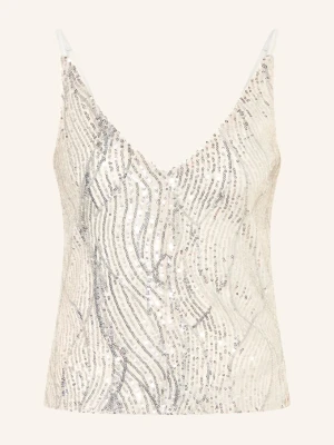 Swing Top Z Cekinami weiss