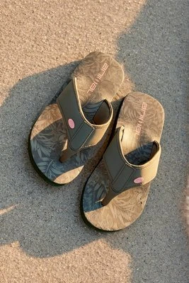 Swish damskie japonki z nadrukiem - Dark Green Animal