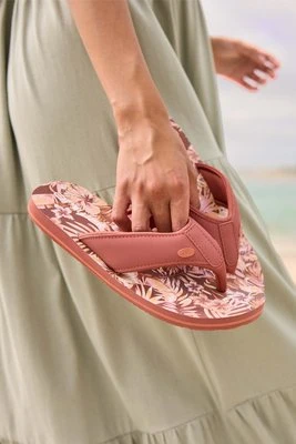 Swish damskie japonki z nadrukiem - Light Brown Animal