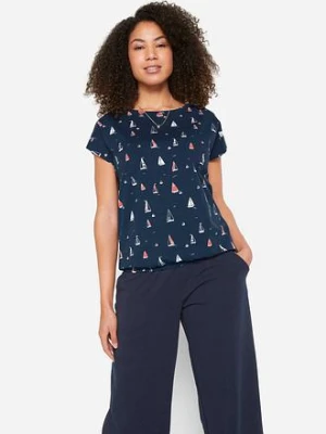 Zdjęcie produktu Swobodny shirt, krótki rękaw BonPrix niebieski