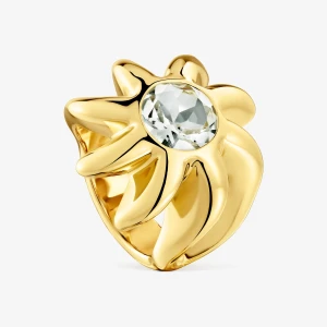 Sygnet Ze Srebra Pokrytego 18-Karatowym Złotem, Z Prazjolitem Galia - Tous